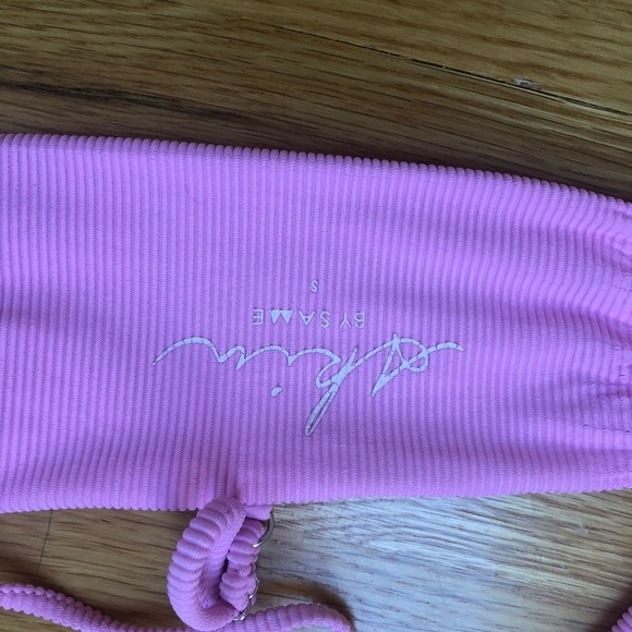 Pink Ribbed Bikini Set - Picture 6 of 7